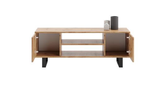 Szafka RTV 155 cm loft dąb craft złoty na Arena.pl