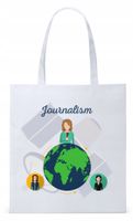 Dla Dziennikarza Prezent Torba Eco Biała Shopper Z Nadrukiem Ze Zdjęciem