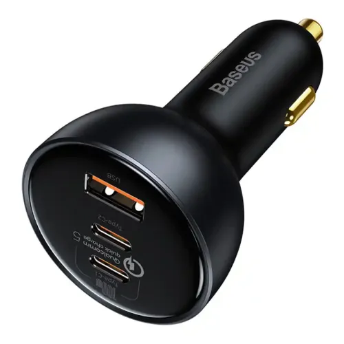 ładowarka samochodowa baseus qualcomm, usb, 2x usb-c, 160w (szara) na Arena.pl