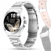 SMARTWATCH ZEGAREK DAMSKI ROZMOWY MENU PL WODOODPORNY AMOLED ZDROWIE 3paski