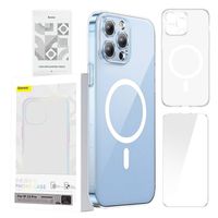 Etui Baseus Magnetic Crystal Clear DO iPhone 13 Pro + Szkło Hartowane