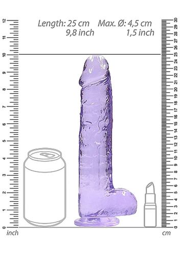 9"" / 23 cm realistic dildo with balls - purple na Arena.pl