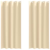 Zasłony z zasłonami 2 pcs Kremowy Poliester