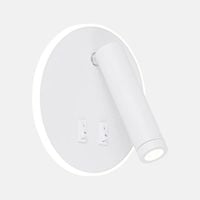 Lampa ścienna LED biała, kinkiet z włącznikiem do salonu sypialni - CIRCA
