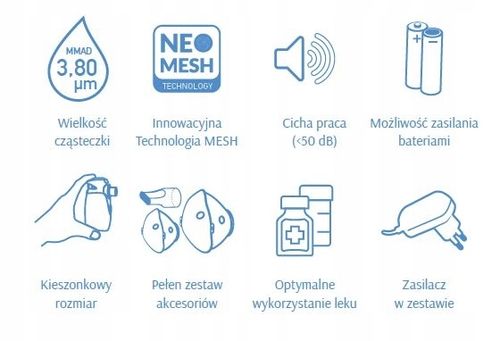 Inhalator nebulizator przenośny DIAGNOSTIC PRO MESH + gratis na Arena.pl