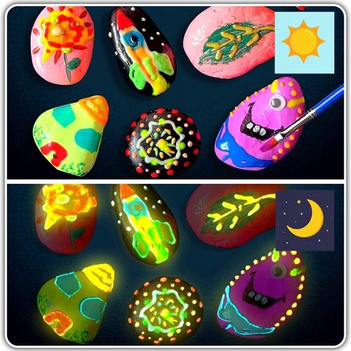 Kamienie do Malowania Zestaw dla Dzieci Farby Kreatywna Zabawka Rękodzieło na Arena.pl