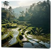 Obraz 100x100cm Zielone Sanktuarium