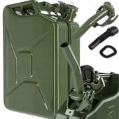 KANISTER NA PALIWO 20L METALOWY ZBIORNIK BAŃKA NA OLEJ BENZYNĘ ROPĘ + LEJEK