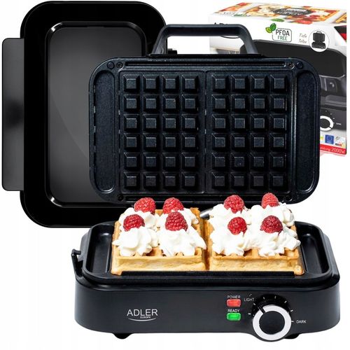 Gofrownica 2000W XXL na 2 duże gofry Płynna regulacja temperatury na Arena.pl