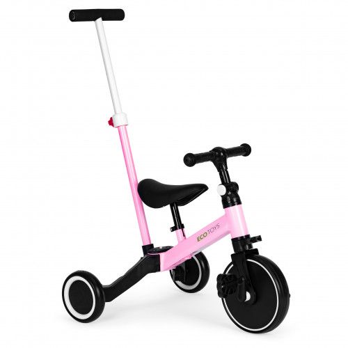 ROWEREK TRÓJKOŁOWY ECOTOYS 2W1 RĄCZKA RÓŻOWY OD 3 LAT 30KG na Arena.pl