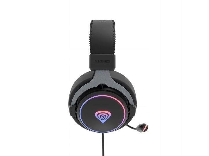 Słuchawki 7.1 GENESIS Neon 764 RGB z Mikrofonem PC/PS4/PS5/Android Czarne zdjęcie 8