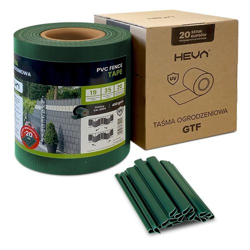 Taśma ogrodzeniowa ZIELONA 19cm x 35m mocna osłona ogrodzenie panelowe na Arena.pl