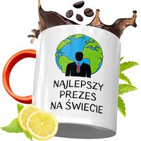 Kubek Pomarańczowy Dla Prezesa Prezent Z Nadrukiem Ze Zdjęciem
