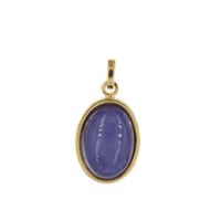 Zawieszka z owalnym Czaroitem 14x10 mm w srebrze złoconym