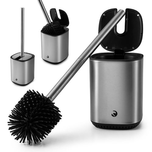 SZCZOTKA DO WC SILIKONOWA TOALETOWA UCHWYT STOJAK STAL NIERDZEWNA na Arena.pl