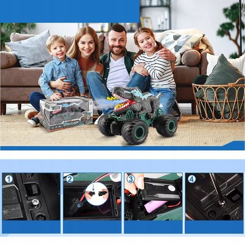 ZDALNIE STEROWANY SAMOCHÓD RC, SAMOCHÓD RC CAR MONSTER TRUCK DINOZAURY na Arena.pl