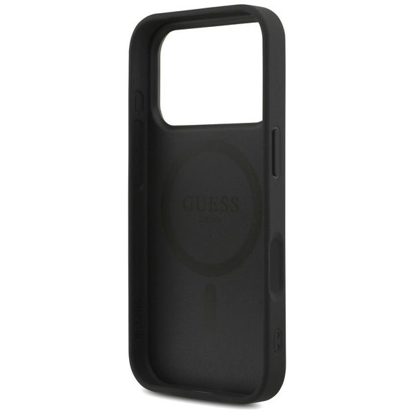 Etui Guess 4G Strap Triangle Logo MagSafe do iPhone 17 Pro czarny zdjęcie 7