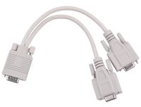 ADAPTER KABEL VGA 15PIN MĘSKI -2X 15PIN ŻEŃSKI