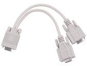 ADAPTER KABEL VGA 15PIN MĘSKI -2X 15PIN ŻEŃSKI