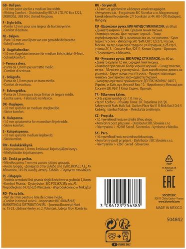 BIC DŁUGOPIS ROUND STIC CLASSIC CZARNY ZESTAW OPAKOWANIE 60 SZTUK na Arena.pl