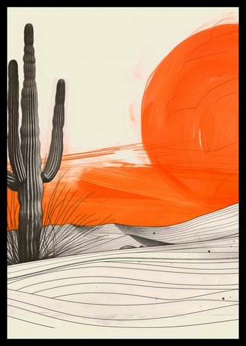 Plakat 70x100cm Kaktus Saguaro na Arena.pl