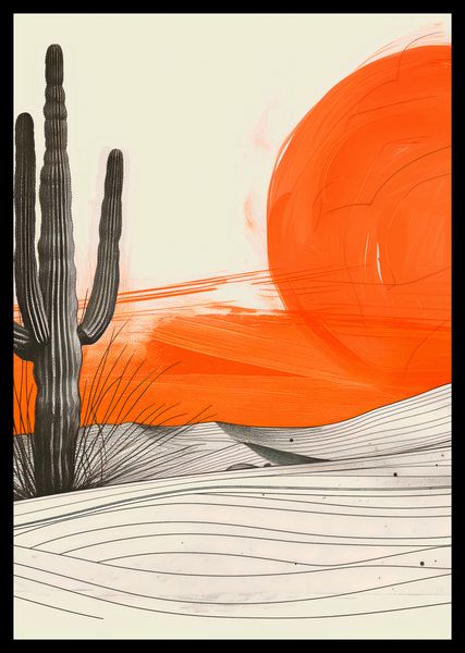 Plakat 70x100cm Kaktus Saguaro zdjęcie 2