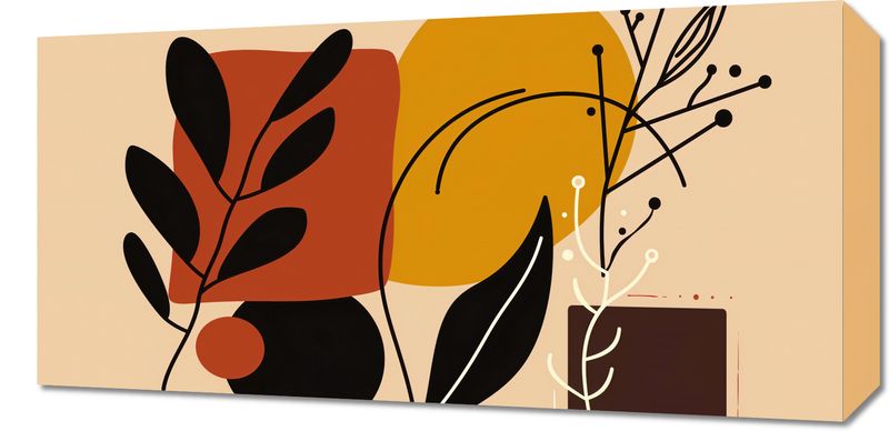 Obraz 60x30cm Ciepłe Kontury zdjęcie 1