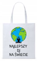Dla Dja Muzyka Prezent Torba Biała Eco Shopper Z Nadrukiem Ze Zdjęciem