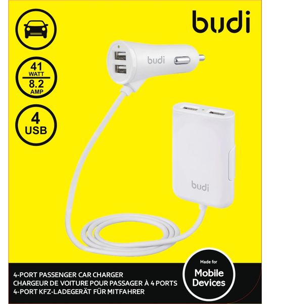 ND38_BD068W Budi - Ladowarka samochodowa 4x USB 4 zdjęcie 2