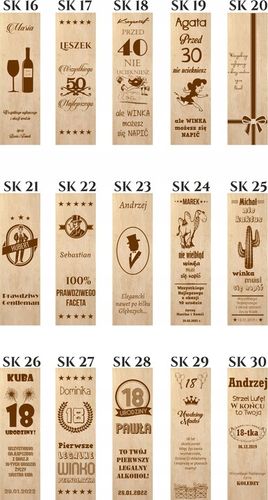 SKRZYNKA PUDEŁKO NA WINO Z GRAWEREM! DUŻY WYBÓR! na Arena.pl