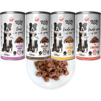 KARMA DLA PSA – MOKRA KARMA MIX SMAKÓW KAWAŁKI W SOSIE 4x1250g | TufTuf