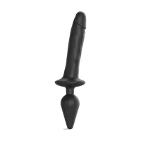 strap-on-me switch plug-in model czarny xxl, silikonowy 2w1