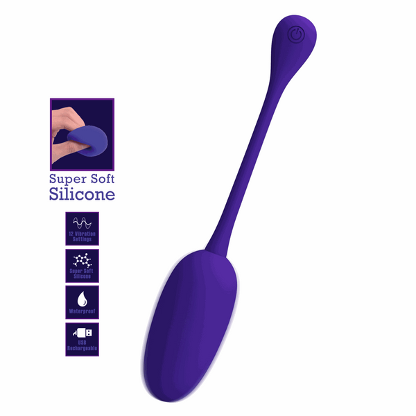 Jajeczko Z Wibracjami Knucker Purple Pretty Love zdjęcie 3