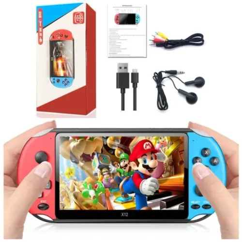 Konsola Przenośna do gier BEZPRZEWODOWA Polskie MENU 5000 GIER Retro x12 na Arena.pl