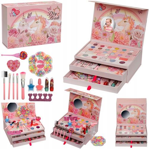 ZESTAW KOSMETYKÓW DO MAKIJAŻU MAKE UP KUFEREK NA KOSMETYKI CIENIE LAKIERY na Arena.pl