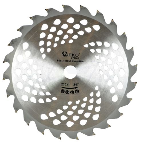 PIŁA TARCZA WIDIOWA DO CIĘCIA DREWNA 230x22 24 ZĘBY TNĄCE GEKO G78060 na Arena.pl