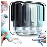 Butelki podróżne do samolotu silikonowe bagażu na kosmetyki 4x90 ml