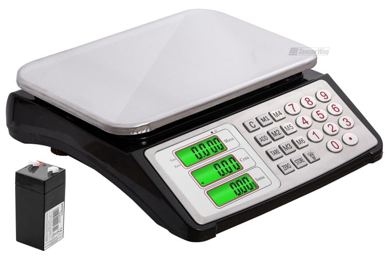 WAGA ELEKTRONICZNA SKLEPOWA 40kg KALKULACYJNA 5g zdjęcie 1