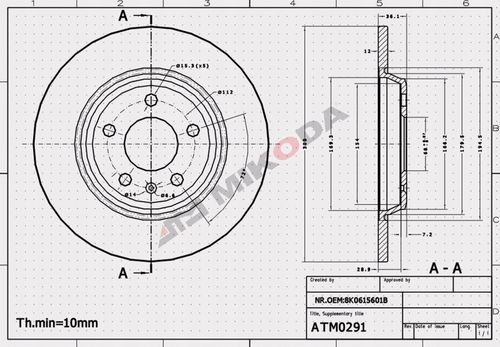 TARCZA HAM TYL 300X12 P MIKODA na Arena.pl
