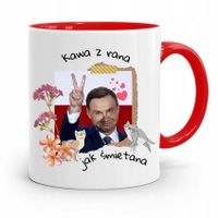 Kubek Czerwony Prezydenta Andrzej Duda Kawa Z Rana