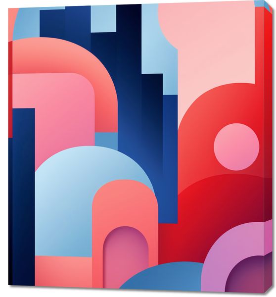 Obraz 90x100cm Miasto Kolorów zdjęcie 1