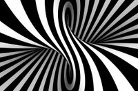 FOTOTAPETA ABSTRAKCJA 3D BIEL CZERŃ PASY 260x180