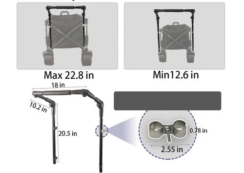 Uchwyt do wózka uniwersalny składany stalowe łączniki do wózków ogrodowych na Arena.pl