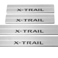 Listwa progowa NISSAN X-TRAIL MK3 T32 Stal nierdzewna 304 mat z czarnymi