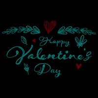 Duży arkusz z cyrkoniami do termotransferu - Happy Valentine's Day