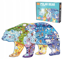 PUZZLE KOLOROWE UKŁADANKA DLA DZIECI NIEDŹWIEDŹ