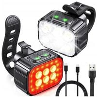 LAMPA ROWEROWA SPECTER IGO 500LM 100LM ZESTAW PRZÓD TYŁ NA ROWER USB C