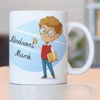 Kubek z imieniem dla chłopca - upominek dla uczniów kończących szkołę