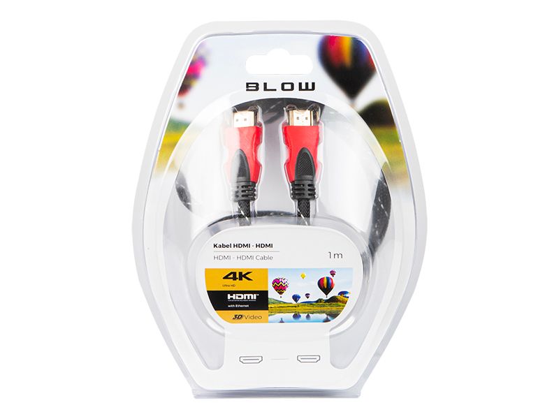 Przyłącze HDMI-HDMI RED 4K 1.0m proste zdjęcie 1
