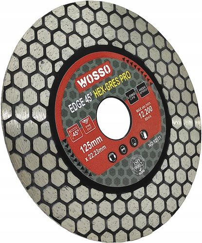 Tarcza DIAMENTOWA 125 do CIECIA pod katem 45 stopni gresu PERFECT Gres na Arena.pl